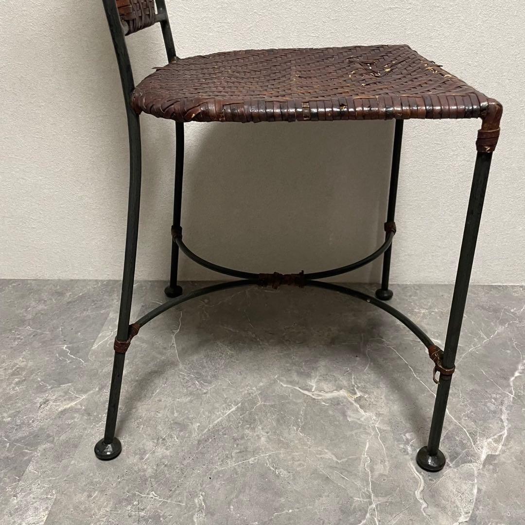 ラタン　籐　ラタンチェア　ガーデンチェア　アイアンフレーム　レトロ　デスクチェア