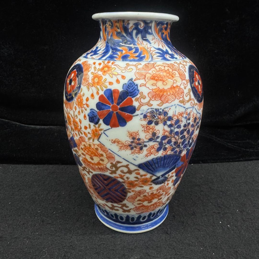 希少‼　香蘭社　明治　オールド 赤絵錦　金欄手　花瓶　壺　時代物