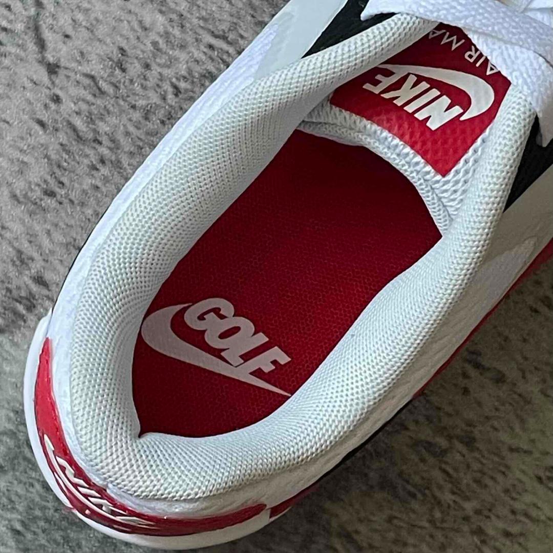 ★NIKE AIR MAX 90 G 赤 24.5 ナイキ エアマックス ゴルフ