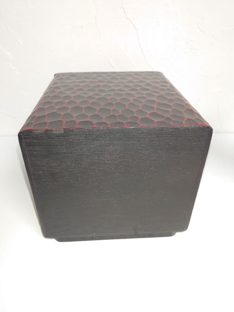 鎌倉彫 文房具入れ 電話台 2段 引出し 小物入れ ポットスタンド 昭和レトロ