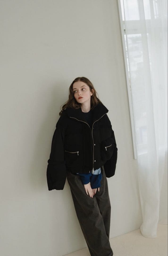 わ*た様 ピヌエ　ボアコンビダウン/ブラック