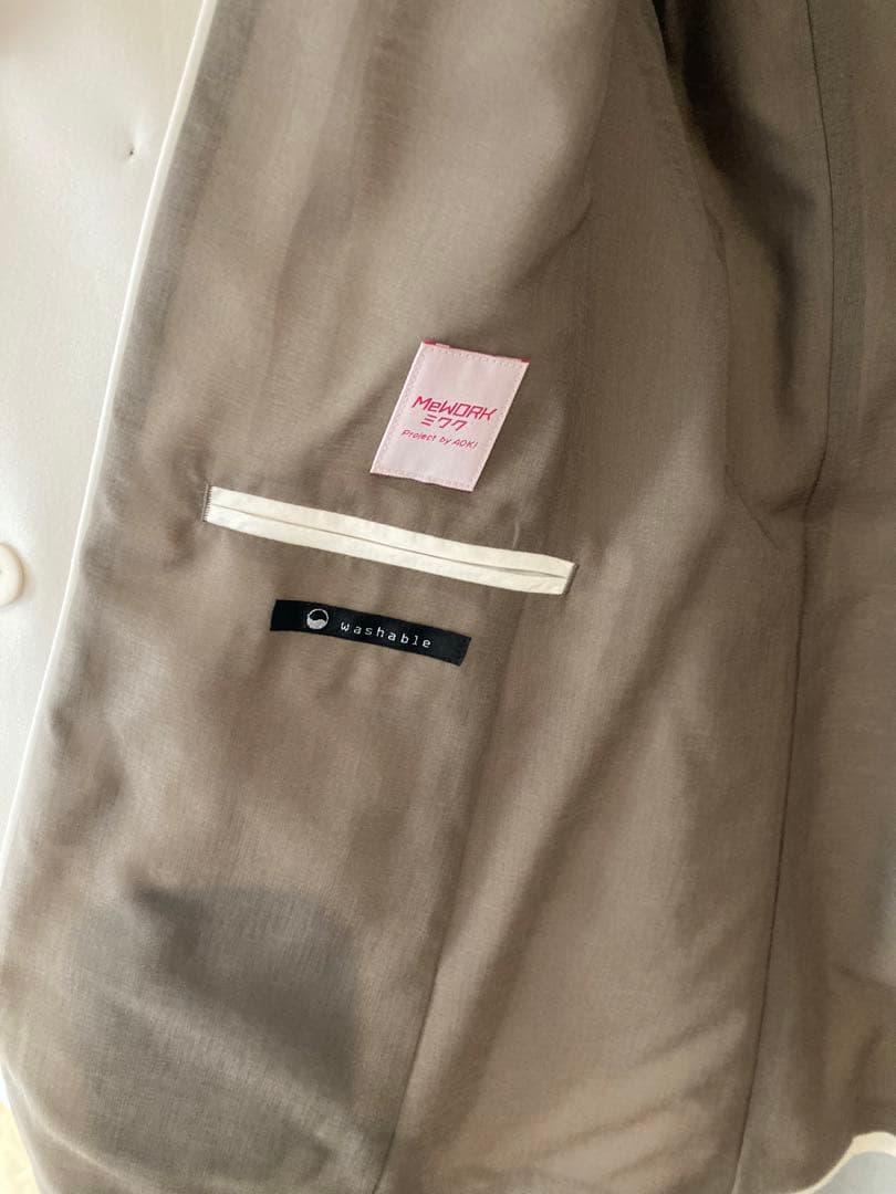 AOKI スーツ セットアップ ダブルジャケット9号　クロップドパンツ7号