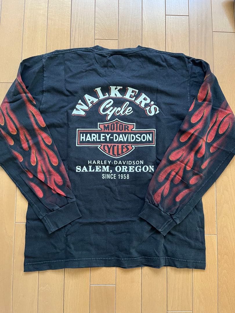 Harley-Davidson 長袖シャツ フレイムスリーブ Lサイズ