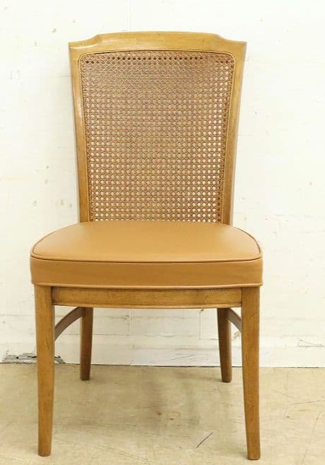 ちずお【ドマーニ】モーガントン・ダイニングチェア③本革・ライトコニャック