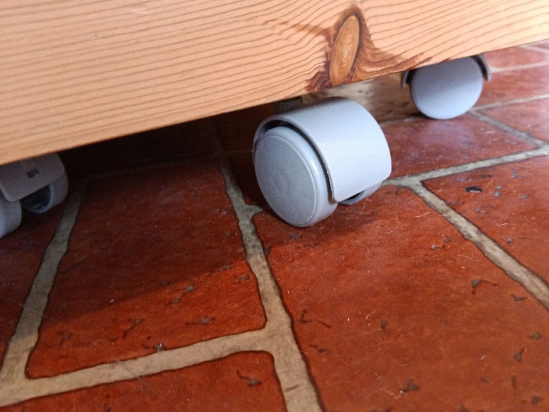 【廃盤】無印良品 MUJI パイン材 キャビネット サイドチェスト キャスター付