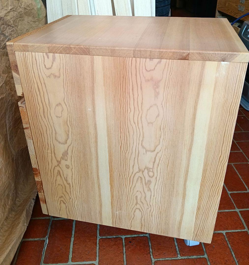 【廃盤】無印良品 MUJI パイン材 キャビネット サイドチェスト キャスター付