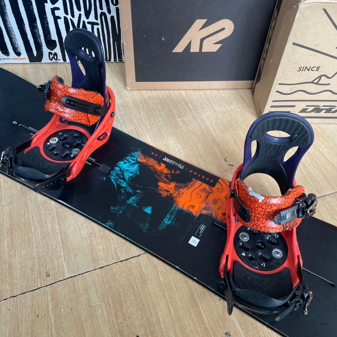 BURTON×FLUX　バートン　スノーボード　フロー　バインディング付