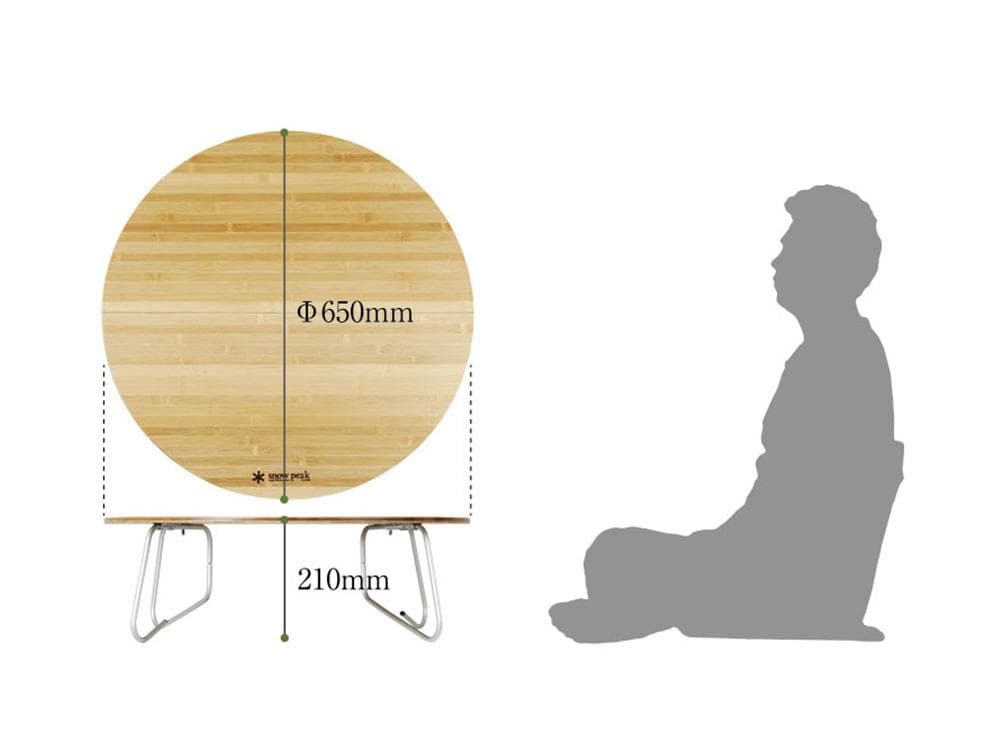 新品）スノーピーク　ワンアクションちゃぶ台竹 M　テーブル 650mm