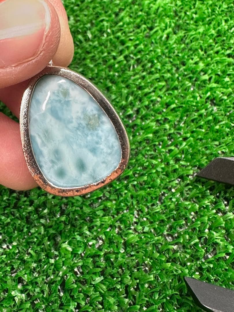 ラリマー ペンダント＆リング セット