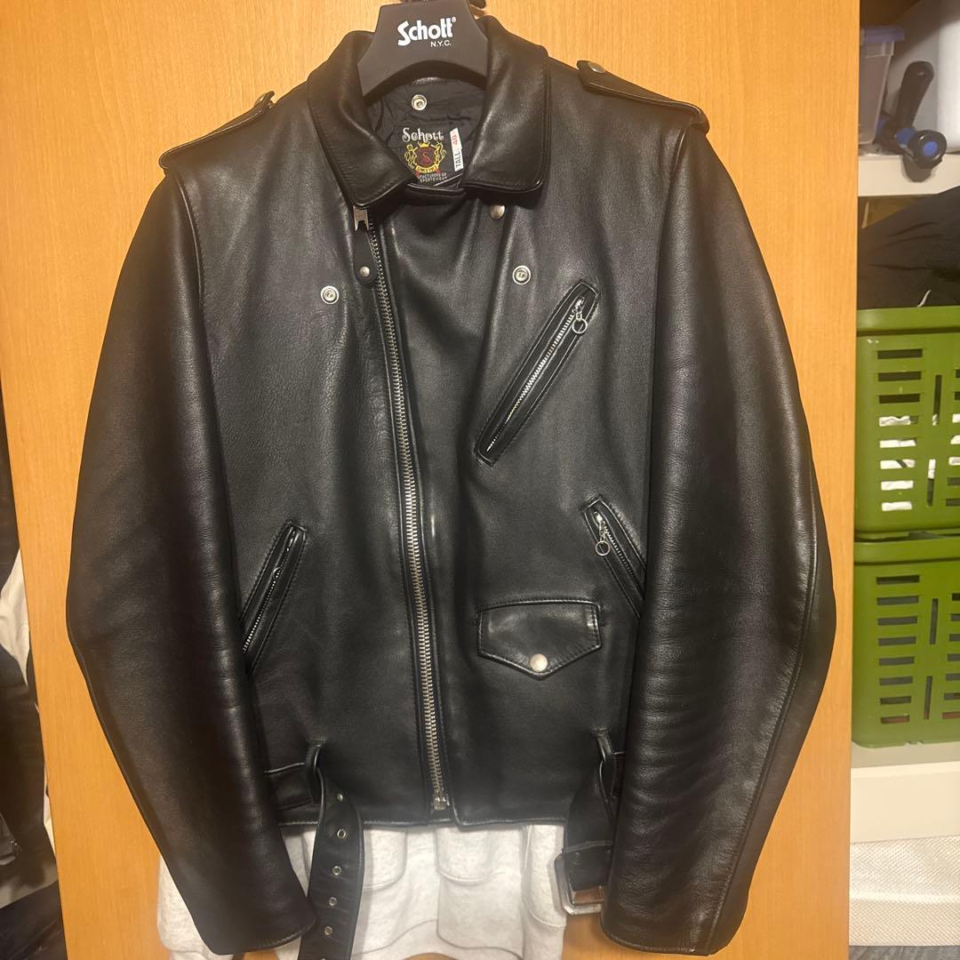 Schott ダブルライダースジャケット Tall 40 ワンスター613UST