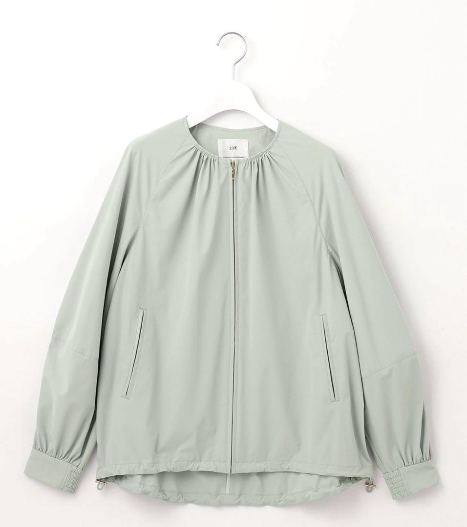 【洗える/撥水加工】ナイロン2WAYストレッチ ブルゾン　ブラウン