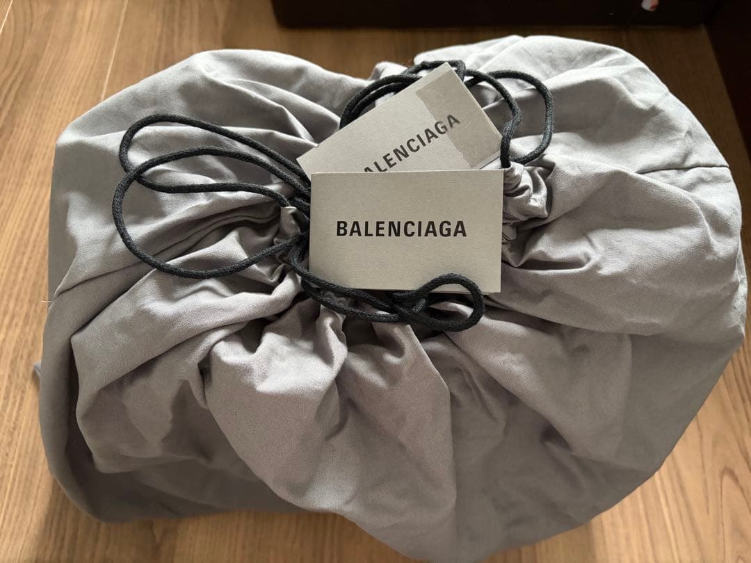 BALENCIAGA バレンシアガ トートバッグ アイボリー グレー ポーチ付き