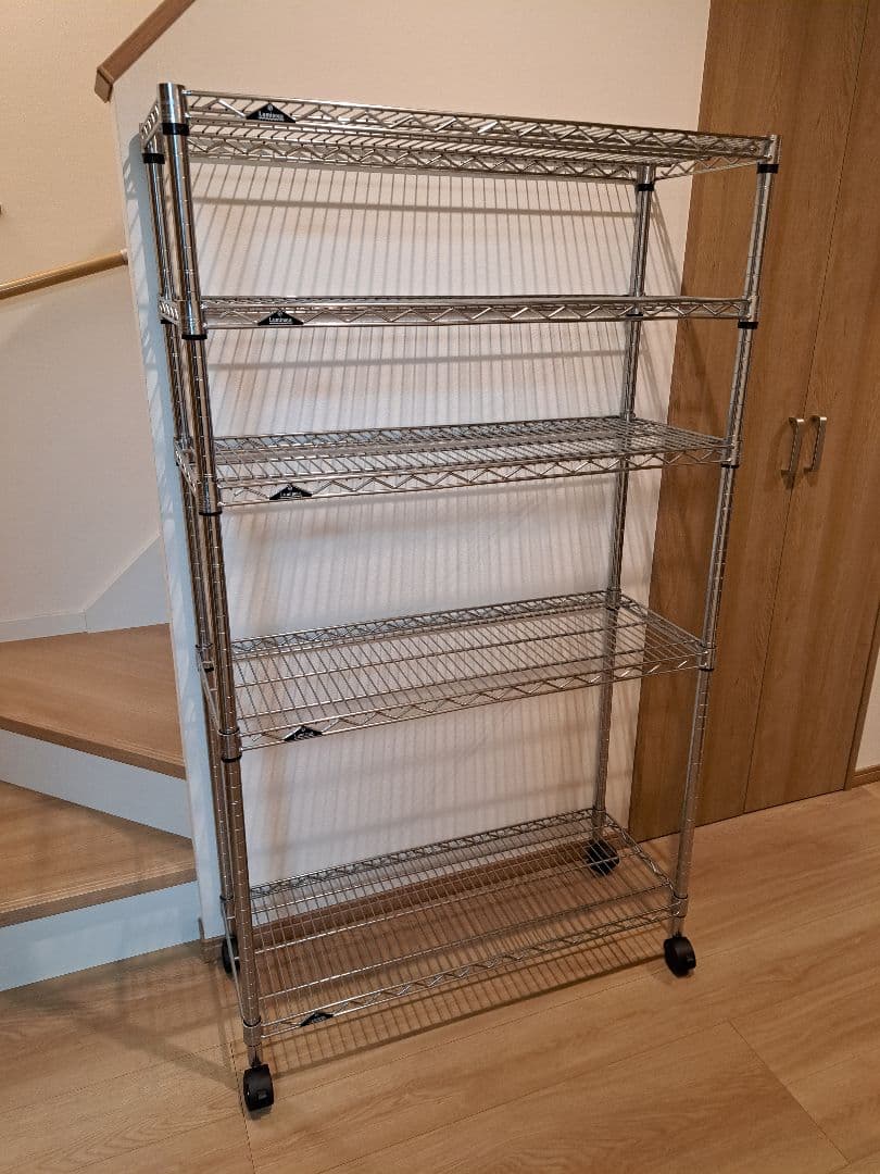 Luminous スチールラック 4段 キャスター付き