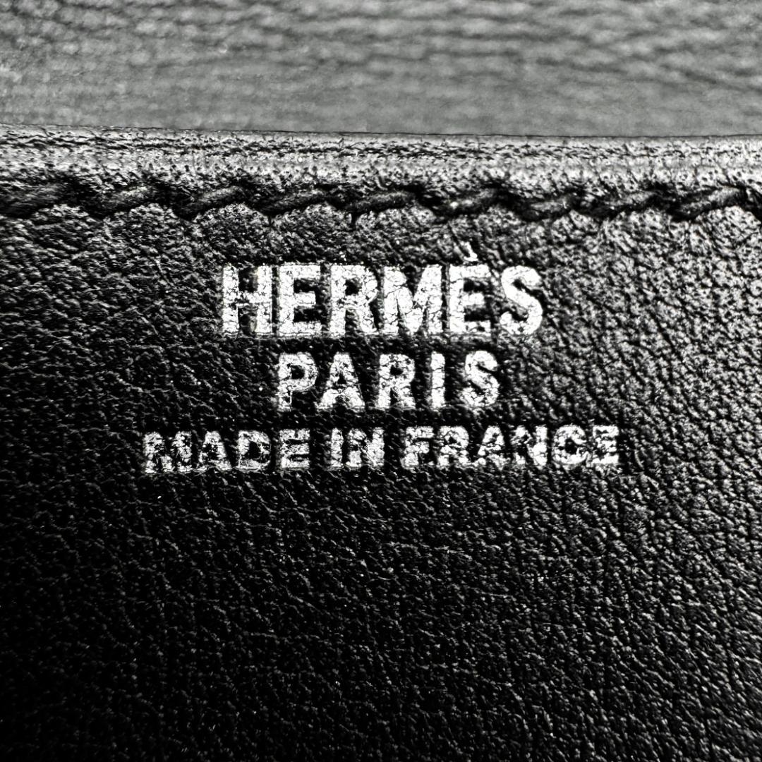 【美品】エルメス ルヴァンキャトル レザー ブラック ケース CA4