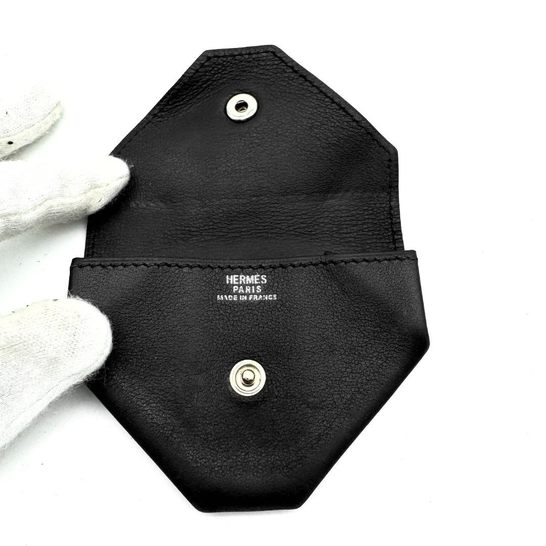 【美品】エルメス ルヴァンキャトル レザー ブラック ケース CA4
