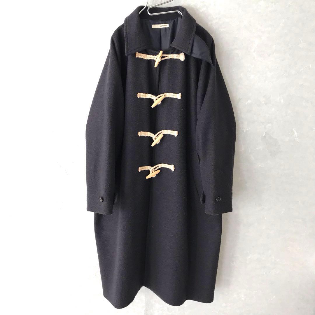 Ｂｏｎａｐｐｅｔｉｔ メルトンウール ロングダッフルコート 美品 38 紺