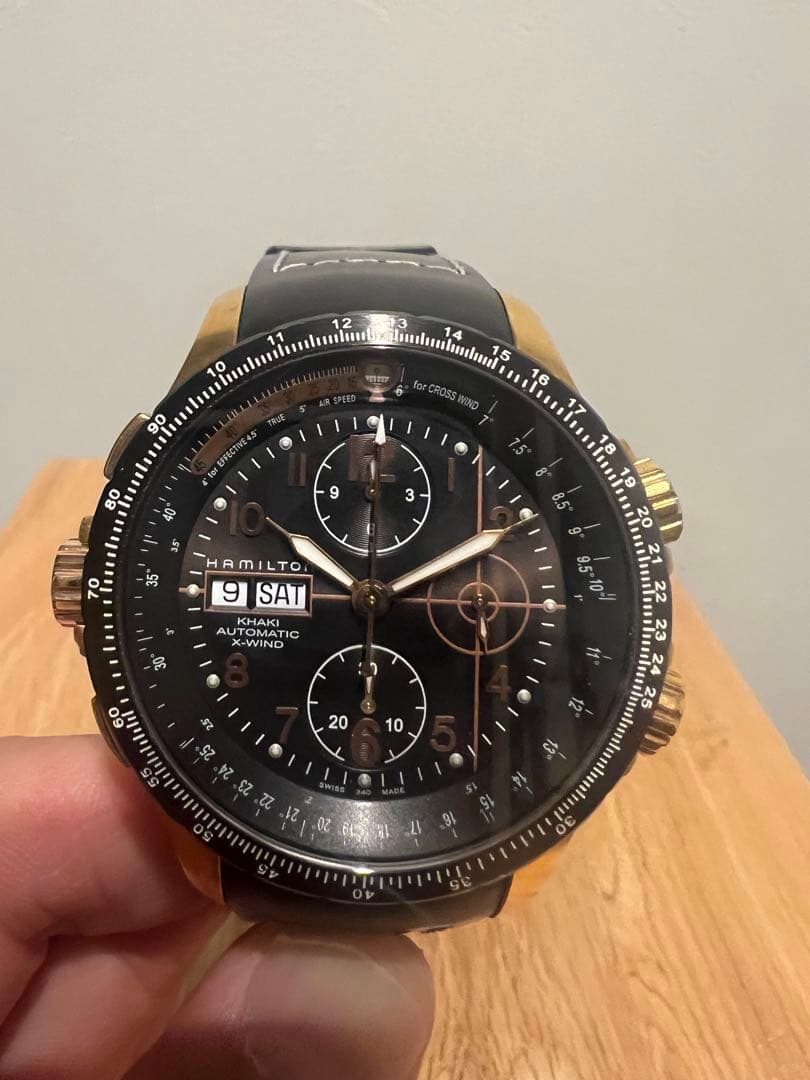 サ*サ様 HAMILTON 自動巻き クロノグラフ 腕時計　カーキ　X-WIND