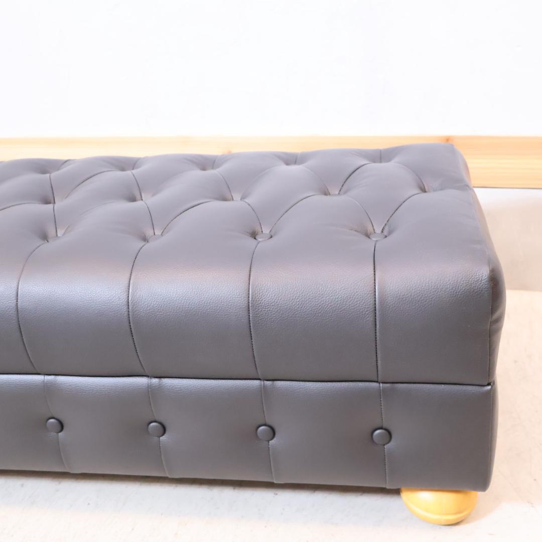 クラシック ルクラス 本革 スツール ベンチ 腰掛け 足置き オットマン