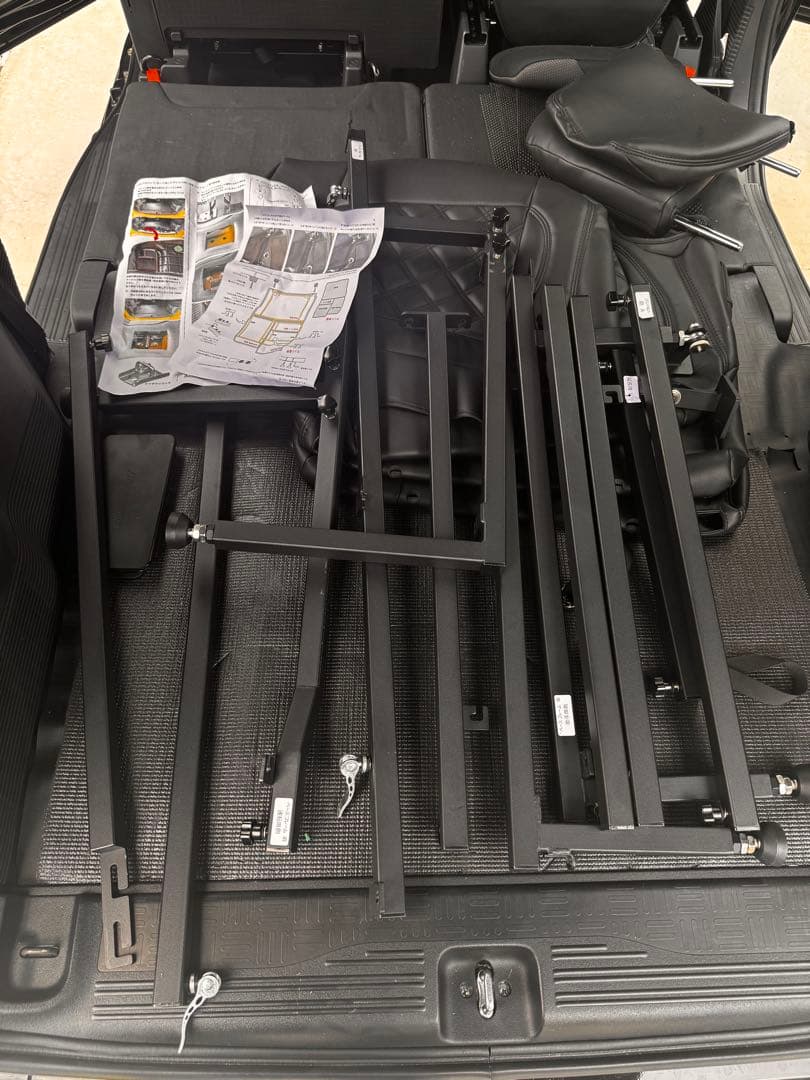 N-VAN エヌバン ベッドキット ブラックレザー20mmクッション材 車中泊