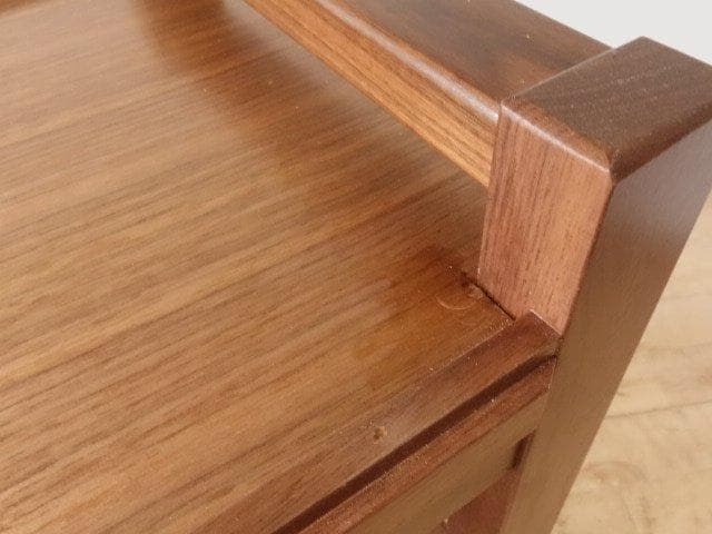 北海道手作り家具　ウォールナット材　木製　ワゴン