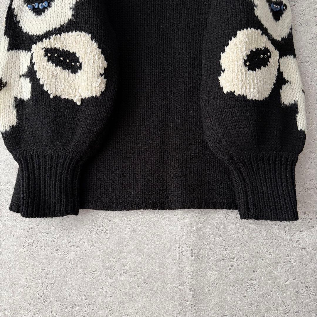 BEARDSLEY ビアズリー　袖ジャガードニット