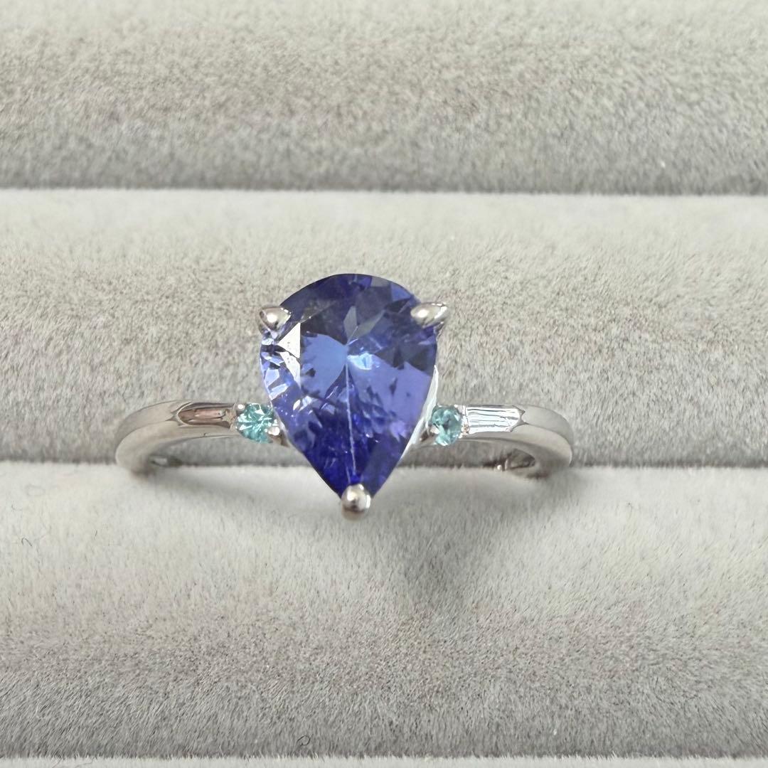 【天然タンザナイト 】パライバトルマリン ✨WGリング ✨ソーティング付き