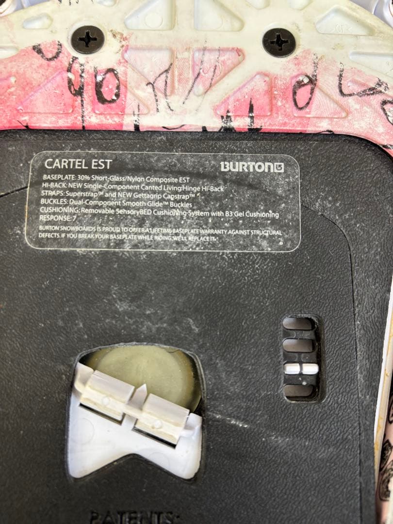 BURTON CARTEL EST バートン ビンディング Lサイズ 赤/白