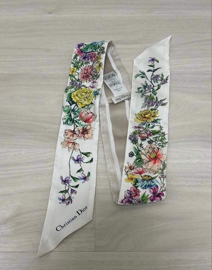【新品・未使用】ディオール D-フローラル ミッツァ スカーフ 花柄