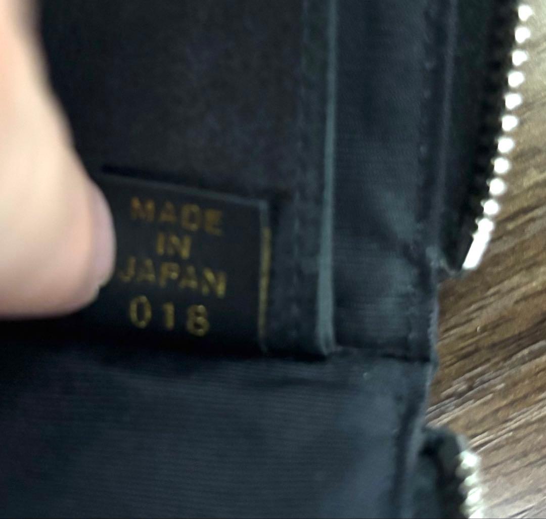 東京クロコダイル　スモールクロコダイルマットL字ファスナーミニ財布　ブラック