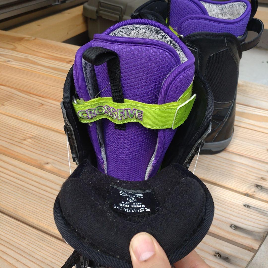 CROSS FIVE スノーボードブーツ XS ブラック/パープル