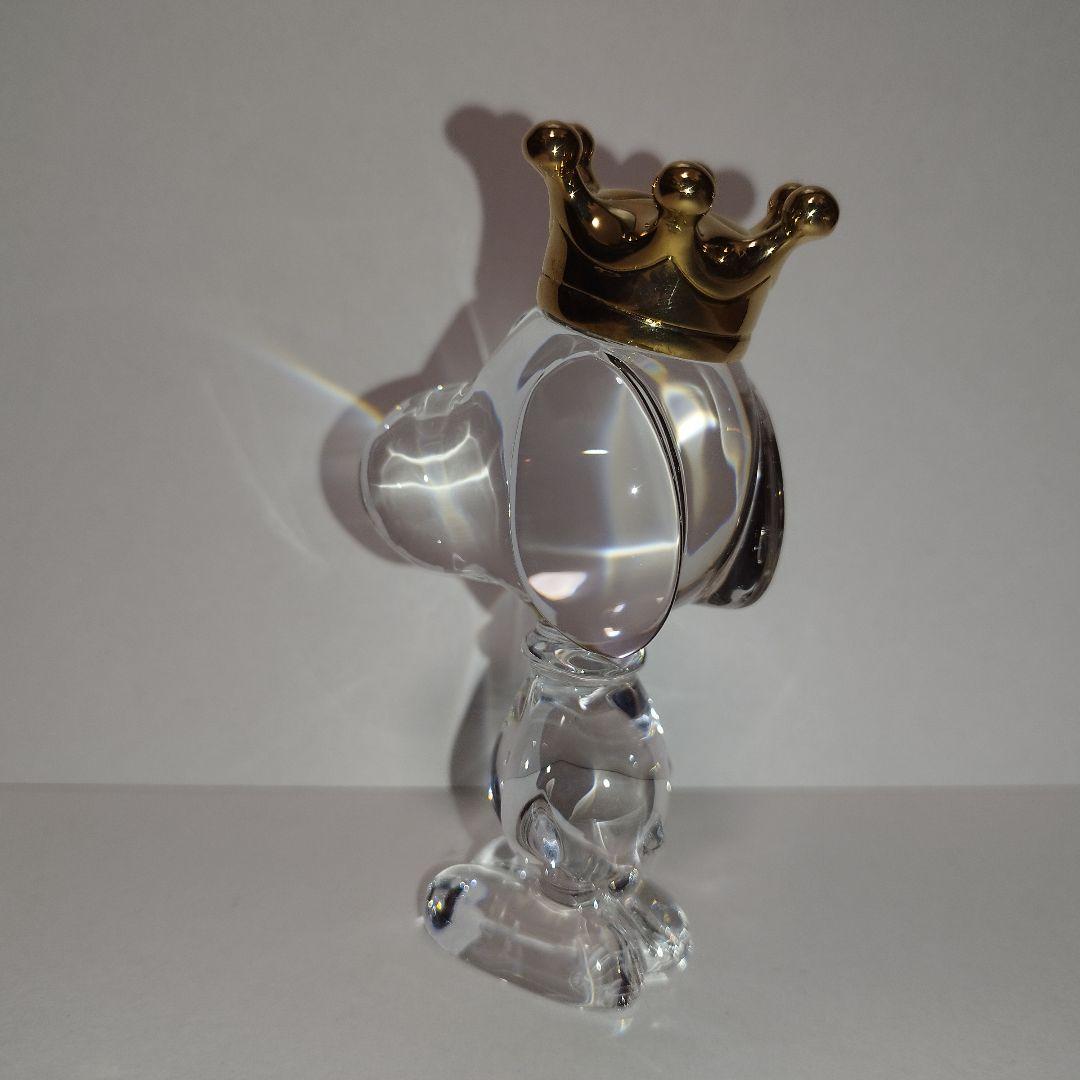 Baccarat クリスタル スヌーピー　王冠付き フィギュリン