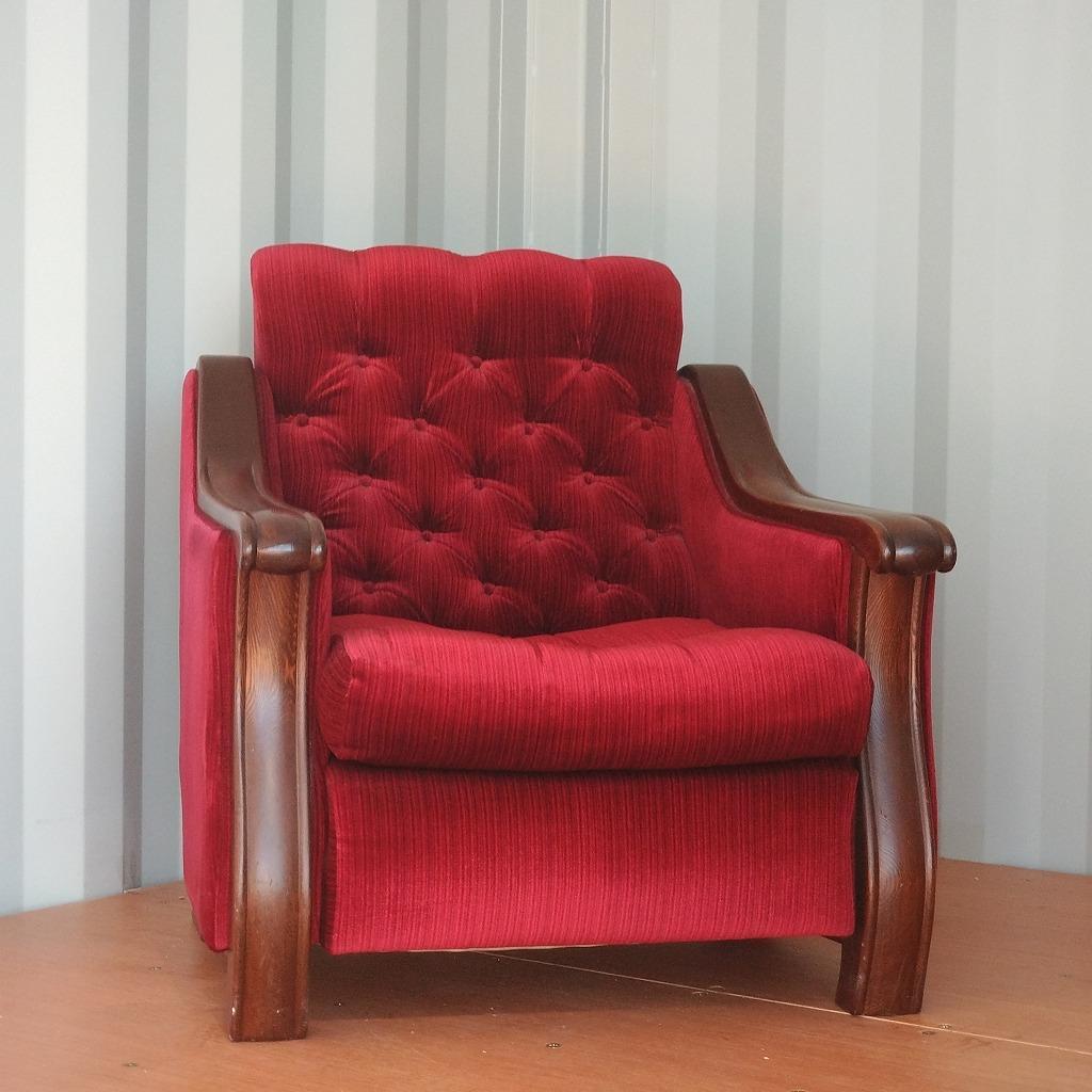 レトロソファ　一人掛け　肘掛　A