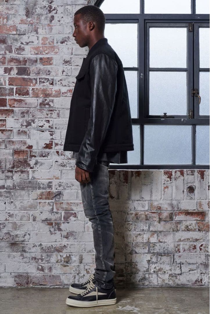 ジャケット・アウター MLVINCE beringer leather sleeve jacket