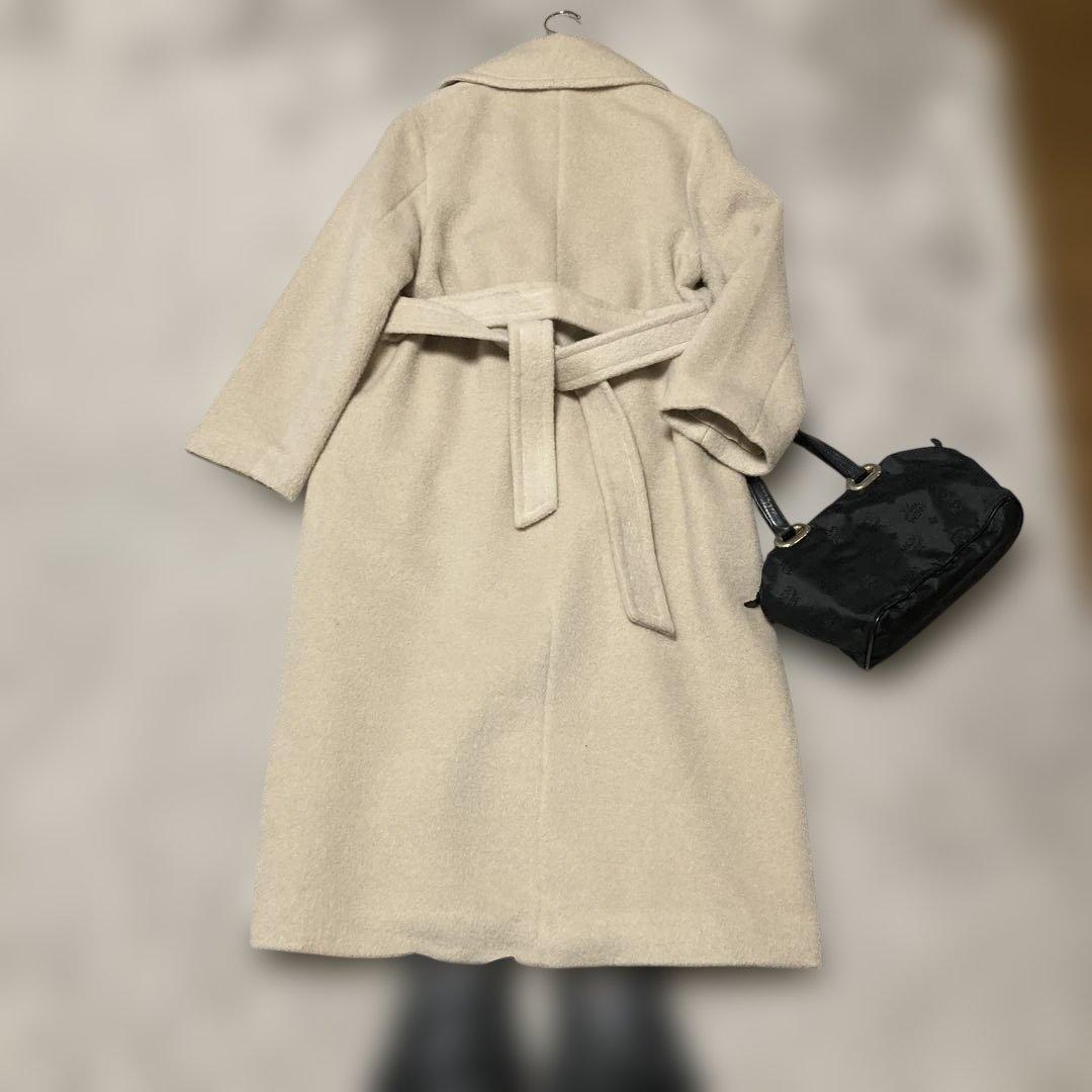 IENAロングコート★アルパカ2入りウールコート★38.M