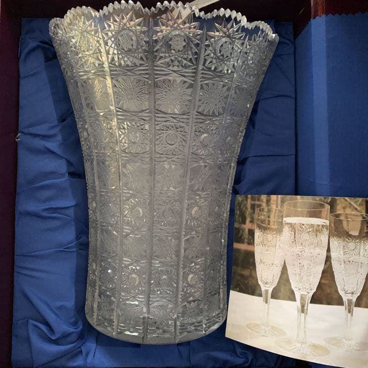 価格交渉可！　ボヘミアンガラス　チェコスロバキア　花瓶