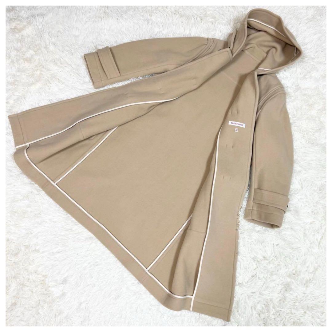 極美品✨ドレステリア Super140'sダッフルコート フード付きロングコート