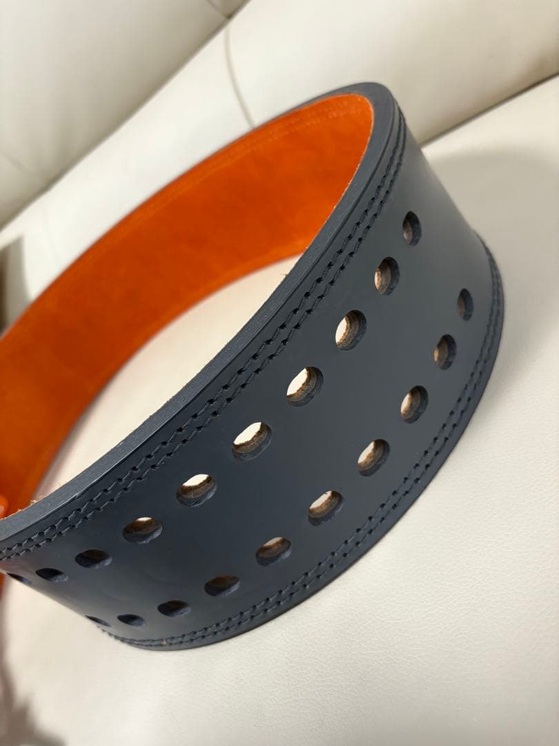 SBD トレーニング・パワーベルト グレー/オレンジ 10mm Lサイズ