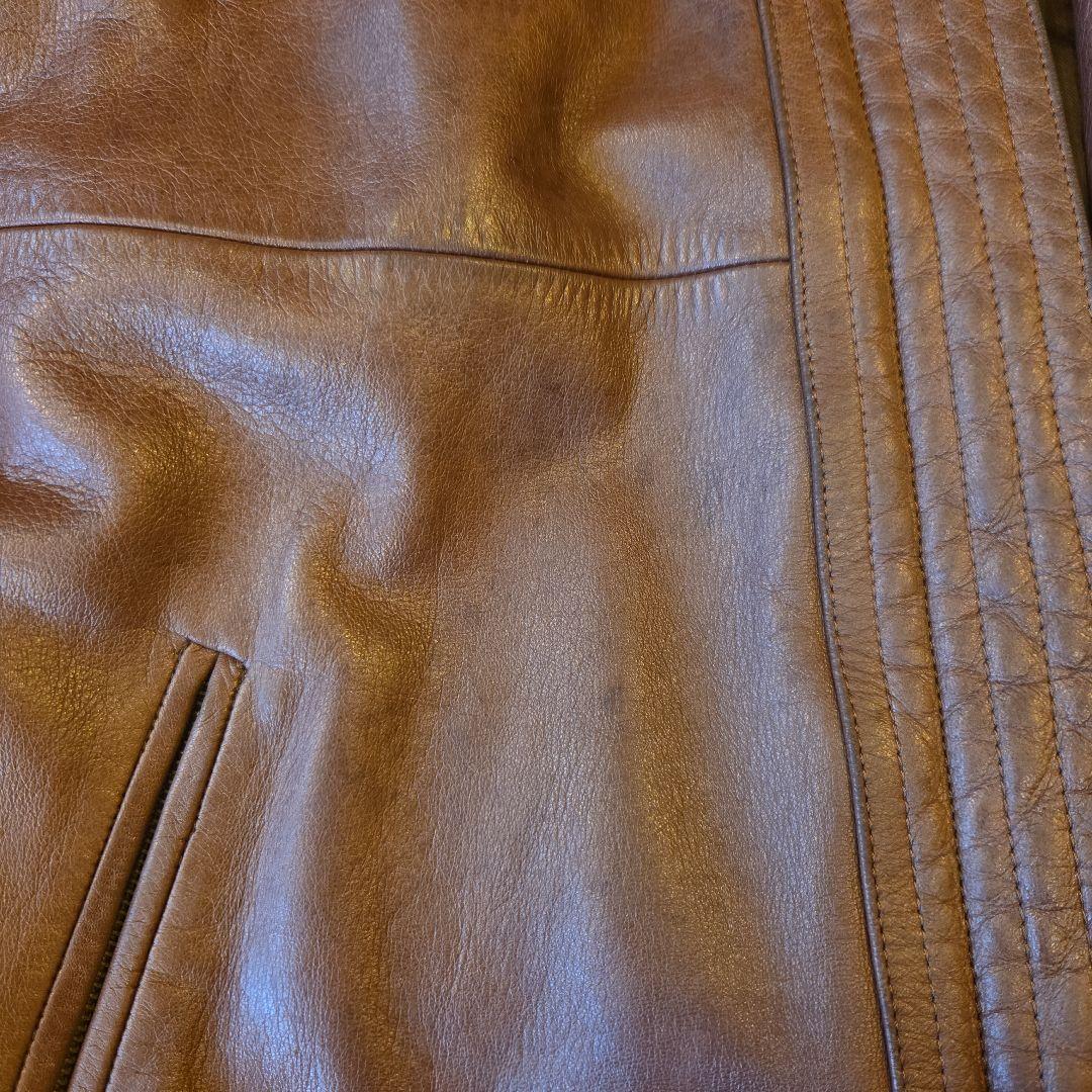 LOEWE ロエベ ヴィンテージ ナッパレザー ジャケット コート ブラウン