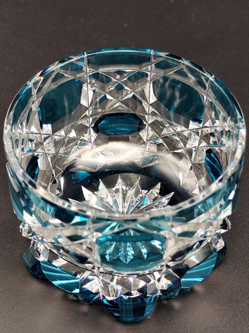 超希少品☆黒川昭男 江戸切子 棗 蓋物 茶道具 （切子、江戸切子、薩摩切子）