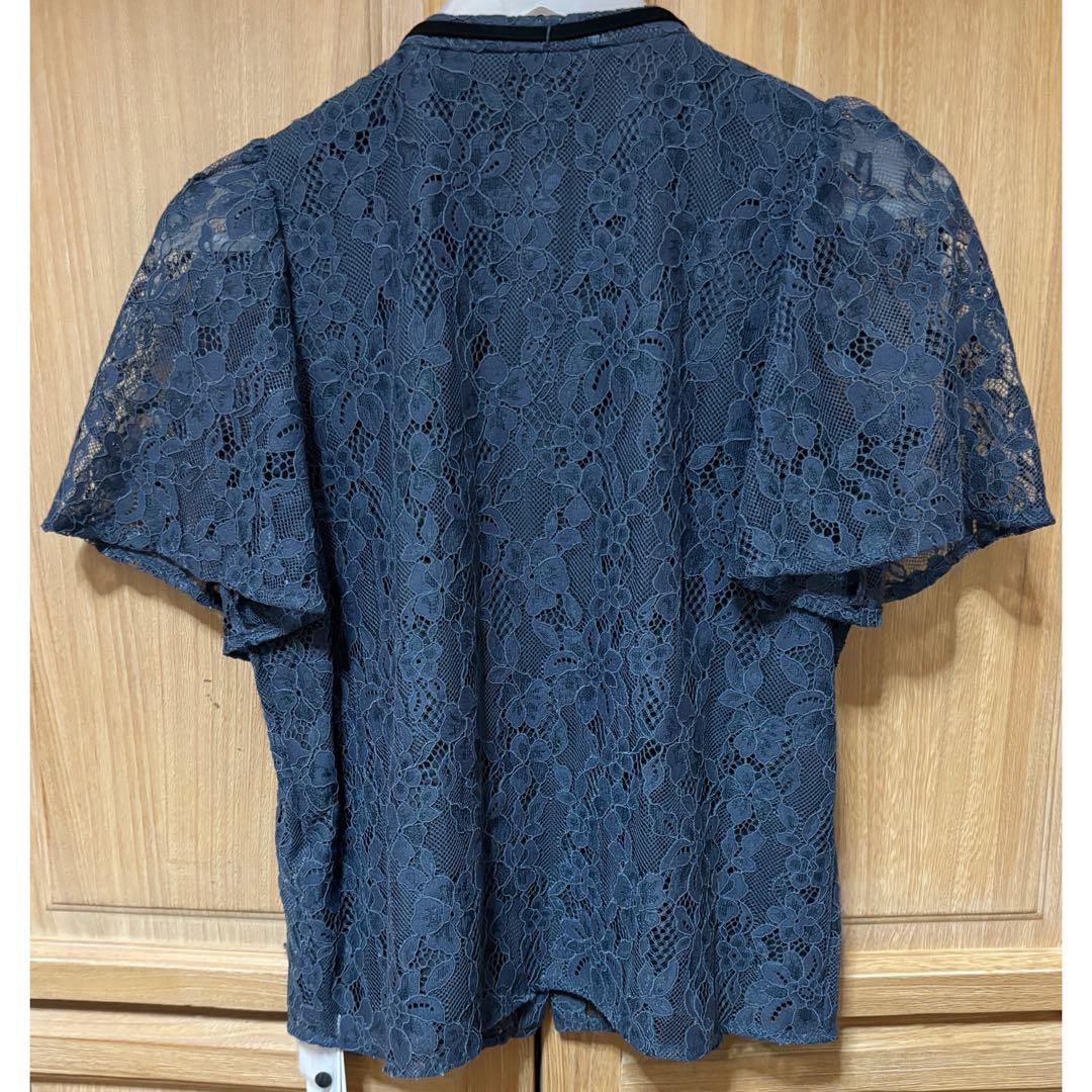 プロポーションボディドレッシング フレアースリーブ レース ブラウス 半袖