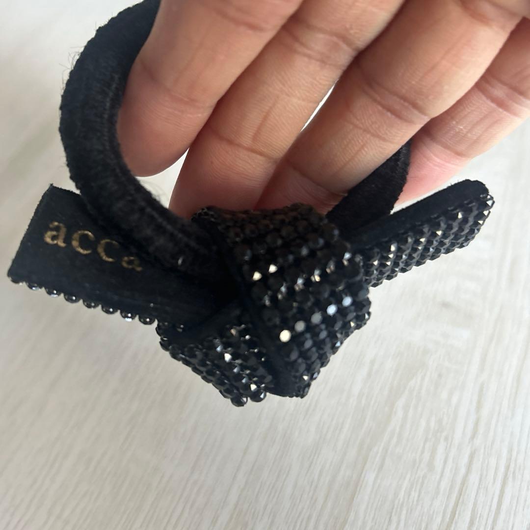 acca ドレスポニー 黒 オードリー人気 保存袋付き　現在店頭価格34650円