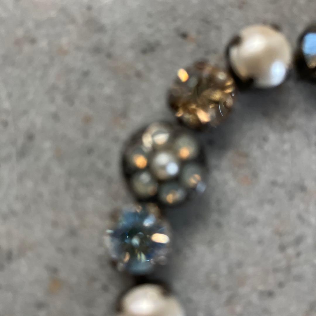 Marlana ビジューブレスレット ハートチャーム付き アンティーク