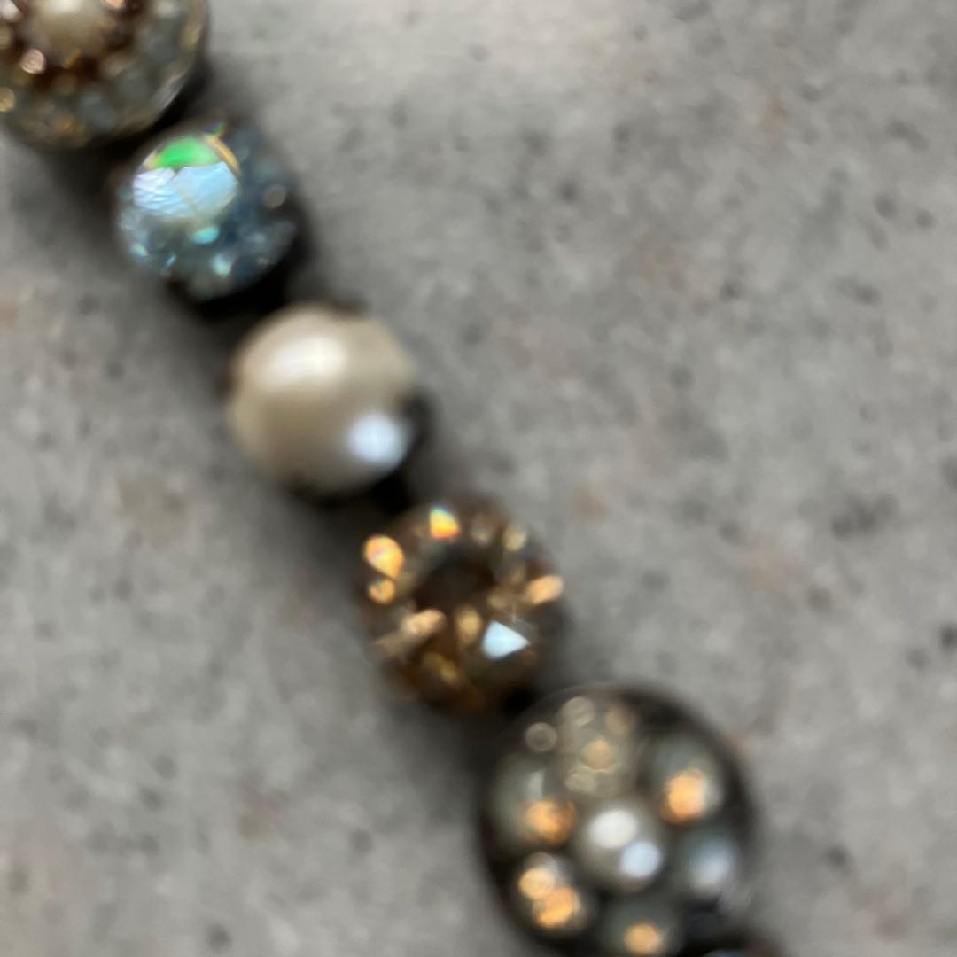 Marlana ビジューブレスレット ハートチャーム付き アンティーク