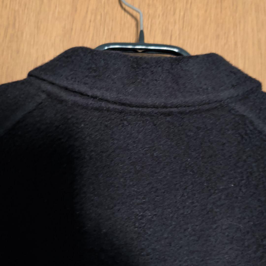 ウールのロングコート、黒、ダブルボタン