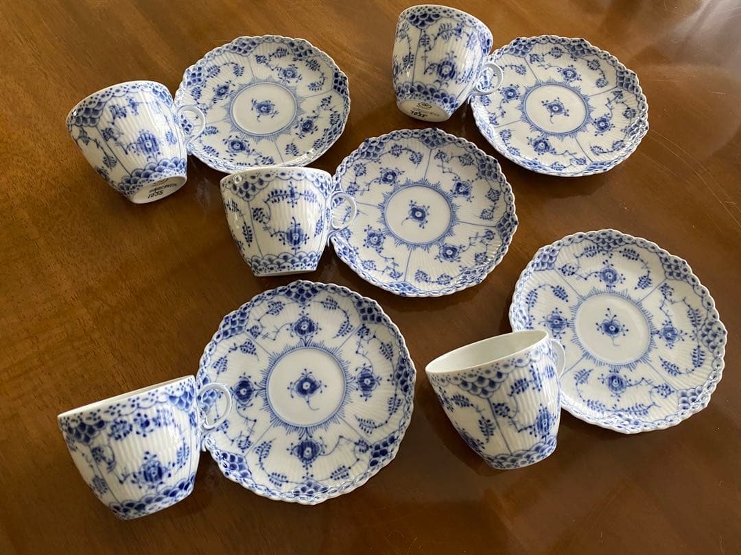 Saleロイヤルコペンハーゲンブルーフルーテッドフルレースc&s5客