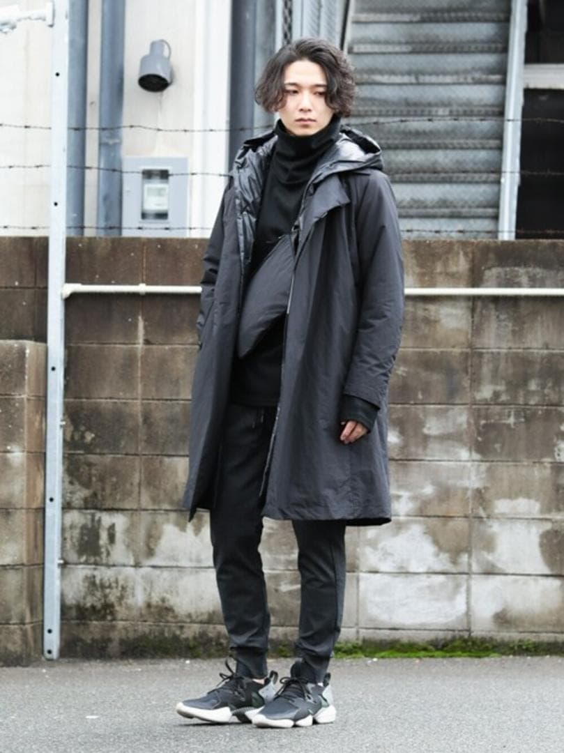 PE/NYピーチスキン×CLIMASHIELD フード付きコート　Sサイズ