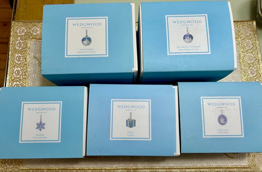 ウェッジウッド　クリスマス　オーナメント　5点セット