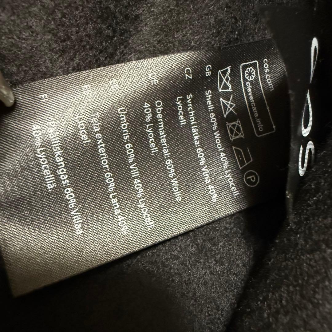 B534 COS ウールブレンドケープ　ブラック　美品