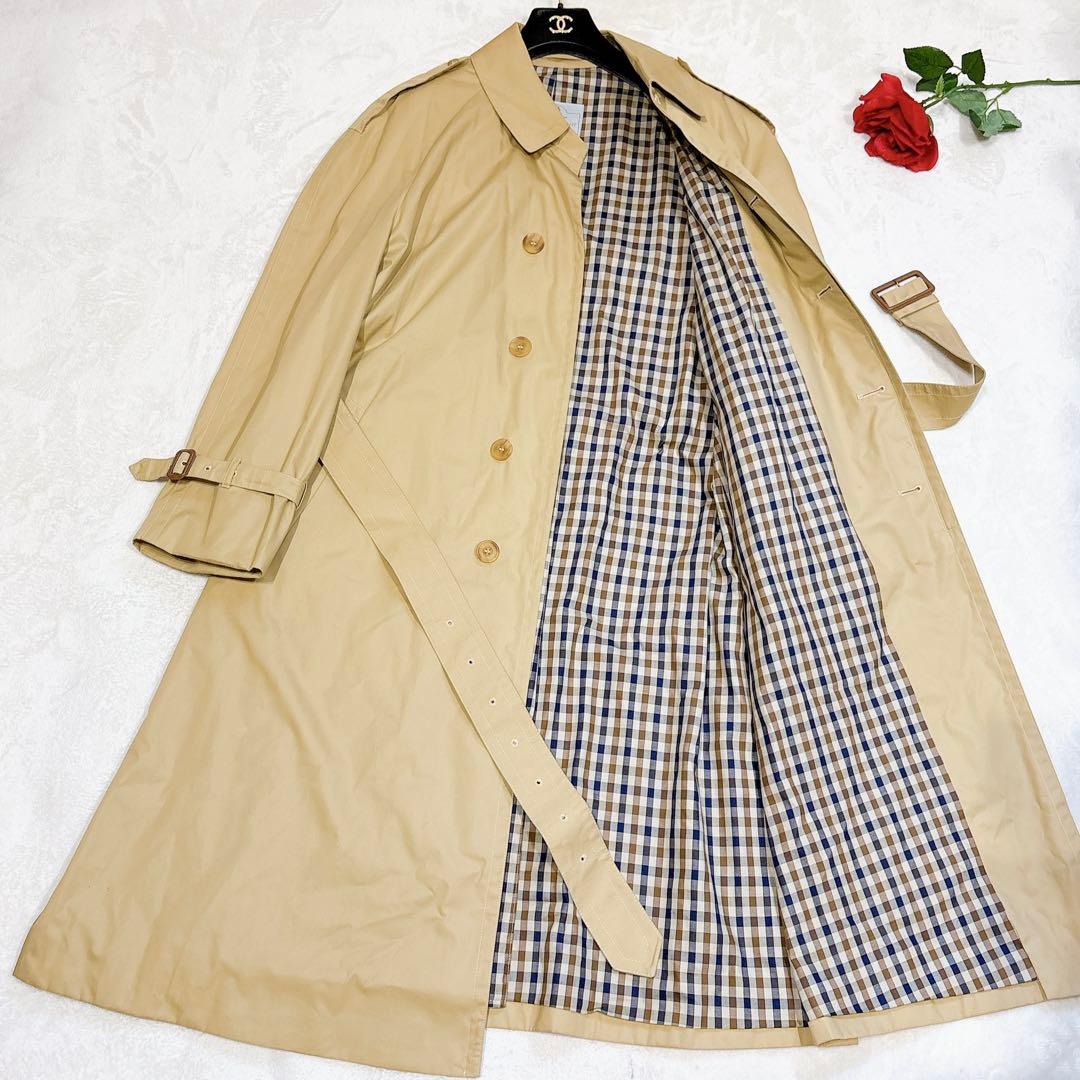 新品同様✨　アクアスキュータム　トレンチコート ベージュ　メンズ　ロング　40