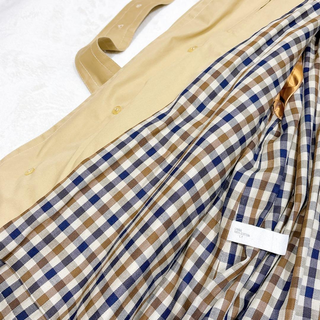 新品同様✨　アクアスキュータム　トレンチコート ベージュ　メンズ　ロング　40